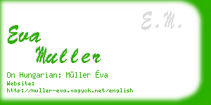 eva muller business card