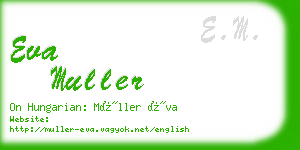 eva muller business card